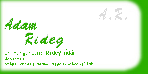 adam rideg business card