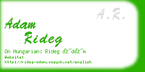 adam rideg business card